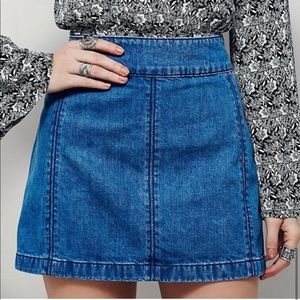 Free People Denim Mini Skirt